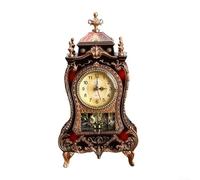 Horloge de table antique avec 12 carillons musicaux, ajoute du caractère à votre décoration d'intérieur (marron)