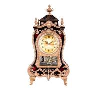 Horloge De Table Antique Traditionnelle 12 Mélodies Différentes Sculptures De Rappel Horaire