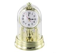Horloge de table de style traditionnel avec balancier visible et carillon harmonieux pour la maison et le bureau (doré)
