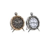 Horloge de table DKD Home Decor Mappemonde Verre Argenté Doré Fer 22 17 29 cm 2 Un