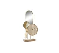 Horloge de table - DKD Home Decor - Miroir Naturel Doré - Métal - 26 x 8 x 53 cm