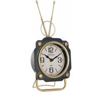 Horloge de table DKD Home Decor Noir Cristal doré Fer Vintage 15,5 x 8,5 x 32 cm