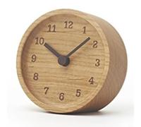 Horloge de table en bois massif avec mouvement silencieux - Horloge murale et sur pied élégante pour salon, chambre et bureau (horloge en bois, rustique et moderne)