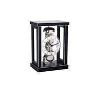 Horloge de table Hermle 23056-740791 au design puriste, noire, 28,80 x 40,29 x 40,10 cm.