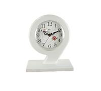 Horloge de table Horloge de bureau silencieuse de style chinois, horloge de siège de salon simple, lentille en verre HD for chambre à coucher, salon, décoration intérieure Pendule à poser(Blanc)