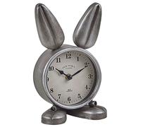 Horloge de table lapin argenté 24 cm THUSIS Argenté