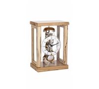 Horloge de table moderne design puriste en hêtre avec une réserve de marche d...
