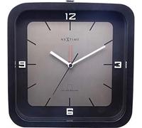 Horloge de table - NeXtime - Square Alarm - Bois - Noir - 20 x 20