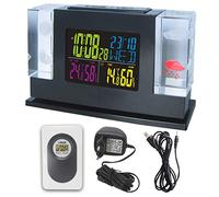 Horloge de Table numérique sans Fil, Cristal 3D avec capteur extérieur, prévisions météorologiques, Station météo, thermomètre, capteur à Distance, réveil Snooze/6079