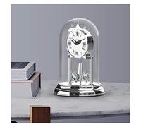 Horloge de table rotative en cristal européen - Décoration de salon moderne - Horloges de sol argentées par Pendule en métal américain - Ornements de pièce d'horlogerie sur Amazon