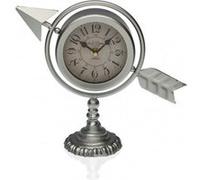 Horloge de table Flèche pleine Argenté Métal 23 16 8 cm Gris