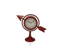 Horloge de table Versa Bordeau Flèche pleine Métal 23 16 8 cm
