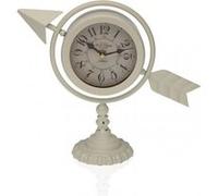 Horloge de table Flèche pleine Métal 23 16 8 cm Blanc