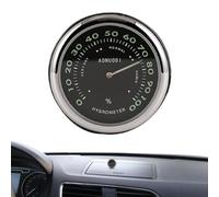 Horloge de Tableau de Bord Collante - Thermomètre et Hygromètre Analogiques | Horloge de Ventilation Automobile pour Camping Caravanes Maison et Extérieur