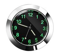 Horloge De Tableau De Bord - Mini Horloge De Voiture Plaquée Métal | Affichage De L'heure De Voiture Lumineux À LED De 4,5 Cm, Montre De Tableau De Bord Numérique Ultra, Montre De Véhicule Magné