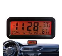 Horloge de tableau de bord - Moniteur d'humidité lumineux - Rétroéclairage automatique - Pour camion, véhicule, voiture, scooter, SUV, pickup, berline, sortie d'air, console de conduite