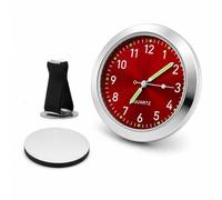 Horloge de Tableau de Bord Numérique à Quartz avec Aiguilles Lumineuses, Mini Horloge de Voiture Autocollante, Clip pour Grille d’Aération, Boîtier à l’Aspect Métallique pour Tableau de Bord et Voyage