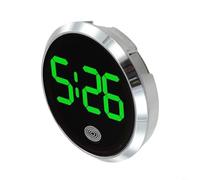 Horloge de véhicule à commande tactile pour intérieur de voiture avec ABS résistant à l'usure et installation d'autocollants, compatible avec la plupart des véhicules (H)