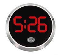 Horloge de véhicule à commande tactile pour intérieur de voiture avec ABS résistant à l'usure et installation d'autocollants, compatible avec la plupart des véhicules (F)