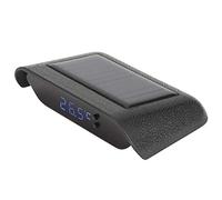 Horloge de Voiture à énergie Solaire, Affichage Numérique LED, Date, Semaine, Alimentation par Panneau Solaire de Haute qualité, visibilité Claire Jour et Nuit (Blue)