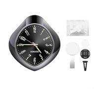 Horloge de voiture à quartz avec aromathérapie et affichage lumineux de nuit, pince et autocollant pour installation sur grille d'aération ou tableau de bord, accessoire d'intérieur automobile (G)