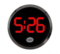 Horloge de voiture avec affichage lumineux et bouton tactile, conçue pour les véhicules et les motos, comprend pour une installation rapide et sécurisée (E)