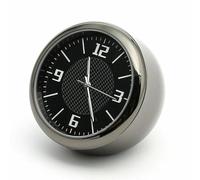 Horloge de voiture fluorescente pour tableau de bord de voiture - Horloge à quartz analogique à coller sur la grille d'aération - En alliage de zinc
