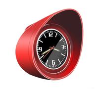 Horloge de voiture fonctionnelle et décorative à monter sur tableau de bord ou grille d'aération - Ajoute de la praticité à l'environnement de la cabine (rouge)
