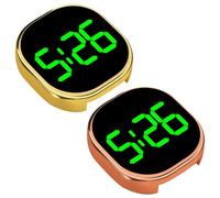 Horloge de voiture - Horloge numérique de tableau de bord | accessoire compact pour intérieur voiture, mini affichage de l'heure à LED, électronique à batterie, écran LCD transparent, affichage de Fac