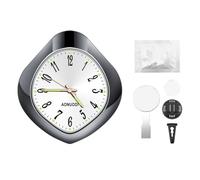 Horloge de voiture lumineuse à quartz électronique aromathérapie en verre créatif voiture lumineuse comme le noir s'adapte facilement au style de décoration intérieure (F)