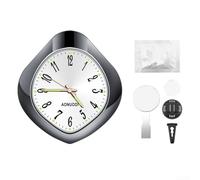 Horloge de voiture lumineuse avec fonction aromathérapie, pièce électronique à quartz pour une visibilité phosphorescente, pour grille d'aération ou tableau de bord (F)