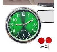 Horloge de Voiture - Modèle Quartz Lumineux Rétro Avec Clip Et Autocollant,Horloge Analogique dotée d'un Clip et d'un Autocollant - pour Tableau de Bord Voiture Vent Motocyclette Véhicule