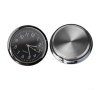 Horloge de voiture pour tableau de bord ou grille d'aération - Quartz analogique avec aiguilles lumineuses, construction métallique, compatible avec la plupart des véhicules