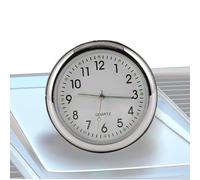 Horloge de voiture - Thermomètre de voiture avec adhésive - Horloge adhésive pour grille d'aération avec aiguilles phosphorescentes - Design compact pour voitures, camions, camping-cars