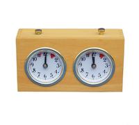 Horloge d'échecs mécanique conçue pour les jeux d'échecs et de société, chronométrage précis en moins d'une seconde et construction en bois et plastique