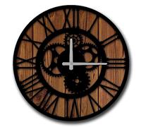 Horloge décorative en MDF, style engrenage