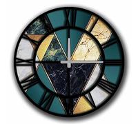 Horloge décorative en MDF style "triangles"