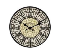 Horloge d'extérieur, horloge murale rétro étanche avec chiffres romains Horloge ronde créative, grande, facile à lire, transparente, horloge résistante aux intempéries pour patio, piscine,