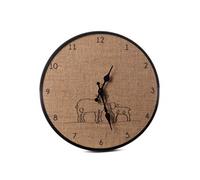 Horloge Diane en jute 35 cm - - Marron - Métal