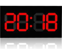 Horloge digitale 3D en acrylique Télécommande Calendrier Perpétuel Réveil Simple Chiffre Rouge