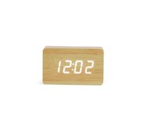 LIVOO Horloge digitale RV150BC - aspect bois, LED blanc, réveil, thermomètre