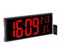 Lunartec Horloge digitale LED format XXL Rouge