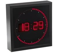 Horloge digitale - Modèle rouge - Métal - Carré - Contemporain - 250x250x60 mm