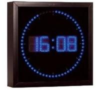 Horloge digitale murale avec 60 LED - Bleu [Lunartec]
