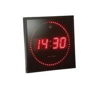 Horloge digitale murale avec 60 LED - Radiopilotée - Rouge
