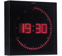 Horloge digitale murale avec 60 LED - Rouge - Lunartec