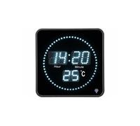 Horloge digitale radio-pilotée BLANCHE avec température
