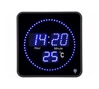 Horloge digitale radio-pilotée bleue