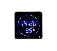 Horloge digitale radio-pilotée BLEUE avec température