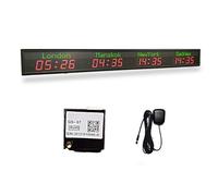 Horloge d'intérieur à LED avec correction automatique GPS, connexion via hotspot pour affichage mural de l'heure multi-villes